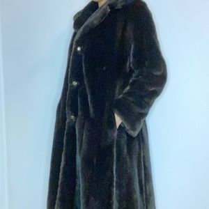 Vintage 1960s Mincara Fur Faux Coat